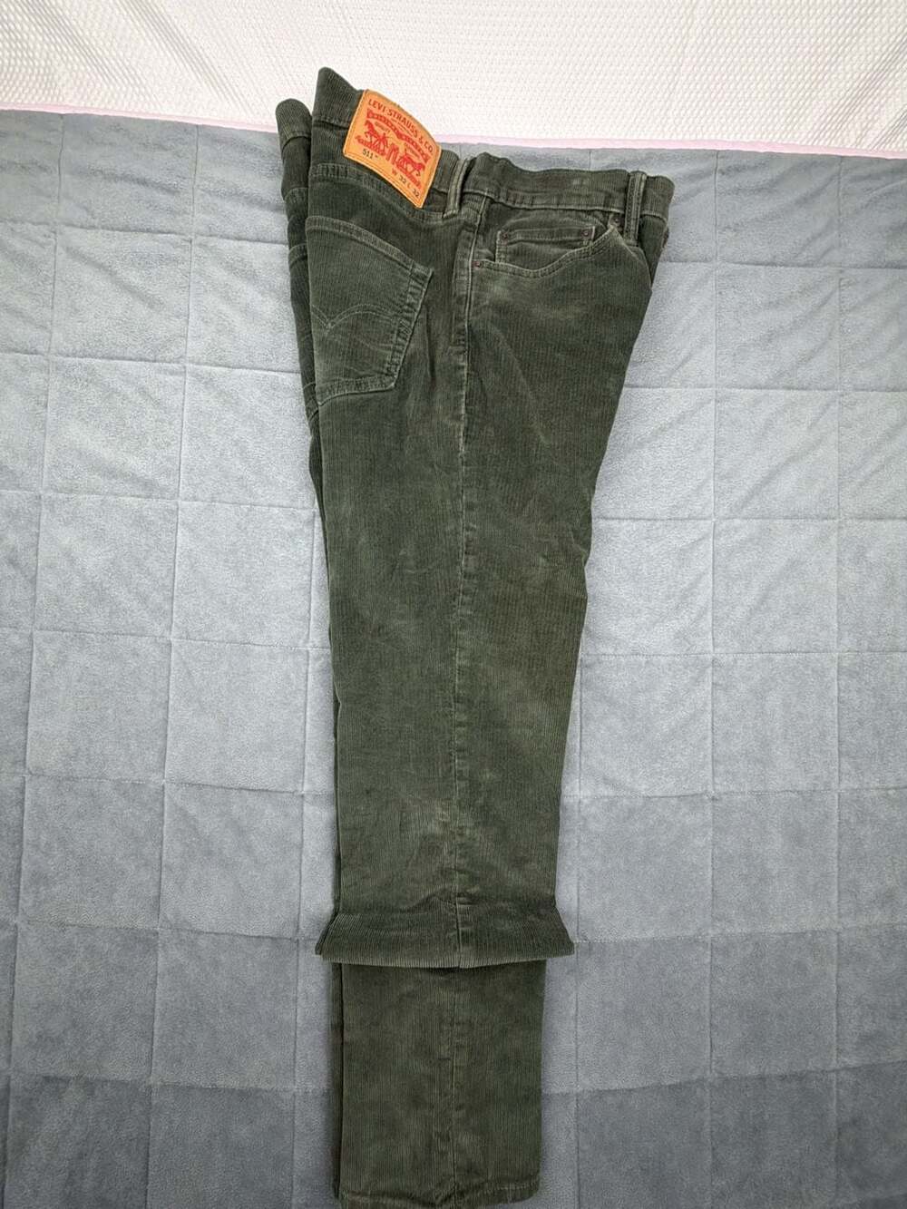 Levi's 511 Slim Fit Corduroy Pants Olive Green Men's Size 32x32